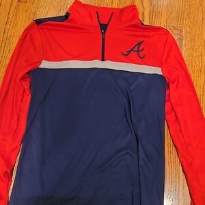 Fanatics Red and Navy Athletic Quarter-Zip Pullover